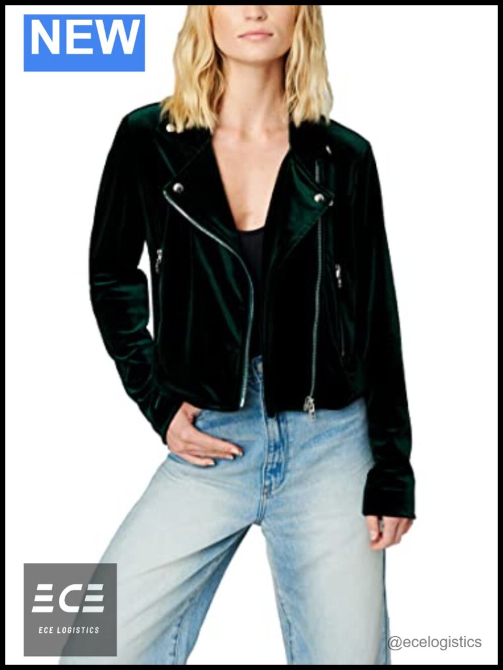[BLANKNYC] Womens Vegan Leather Moto Jacket Comfortable Stylish Coat